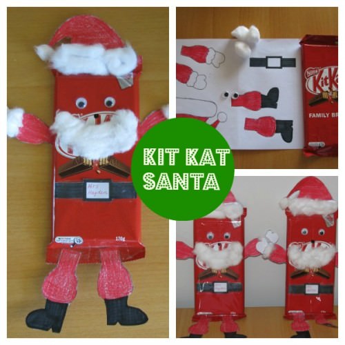 Trổ tài làm ông già Noel bằng hộp bánh Kitkat